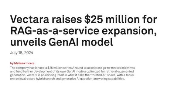 451 Research: “Marketing Impact Report: Vectara”