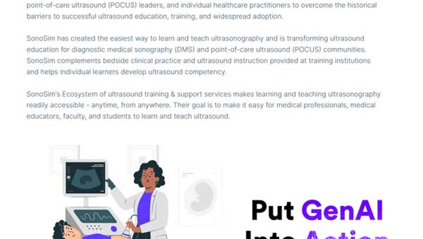 SonoSim: “Question Answering” for Healthcare